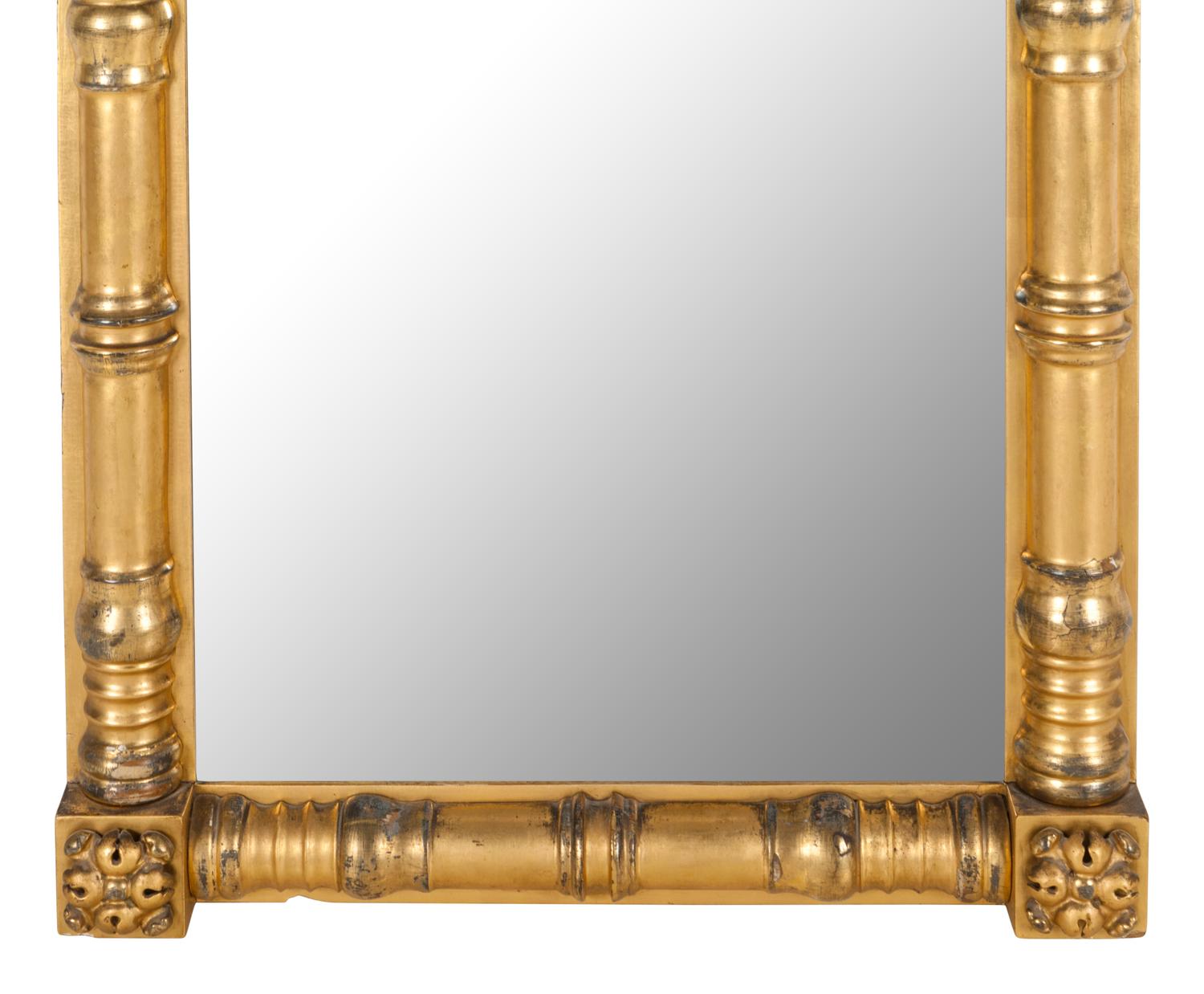 A Federal Style Giltwood Trumeau Mirror
