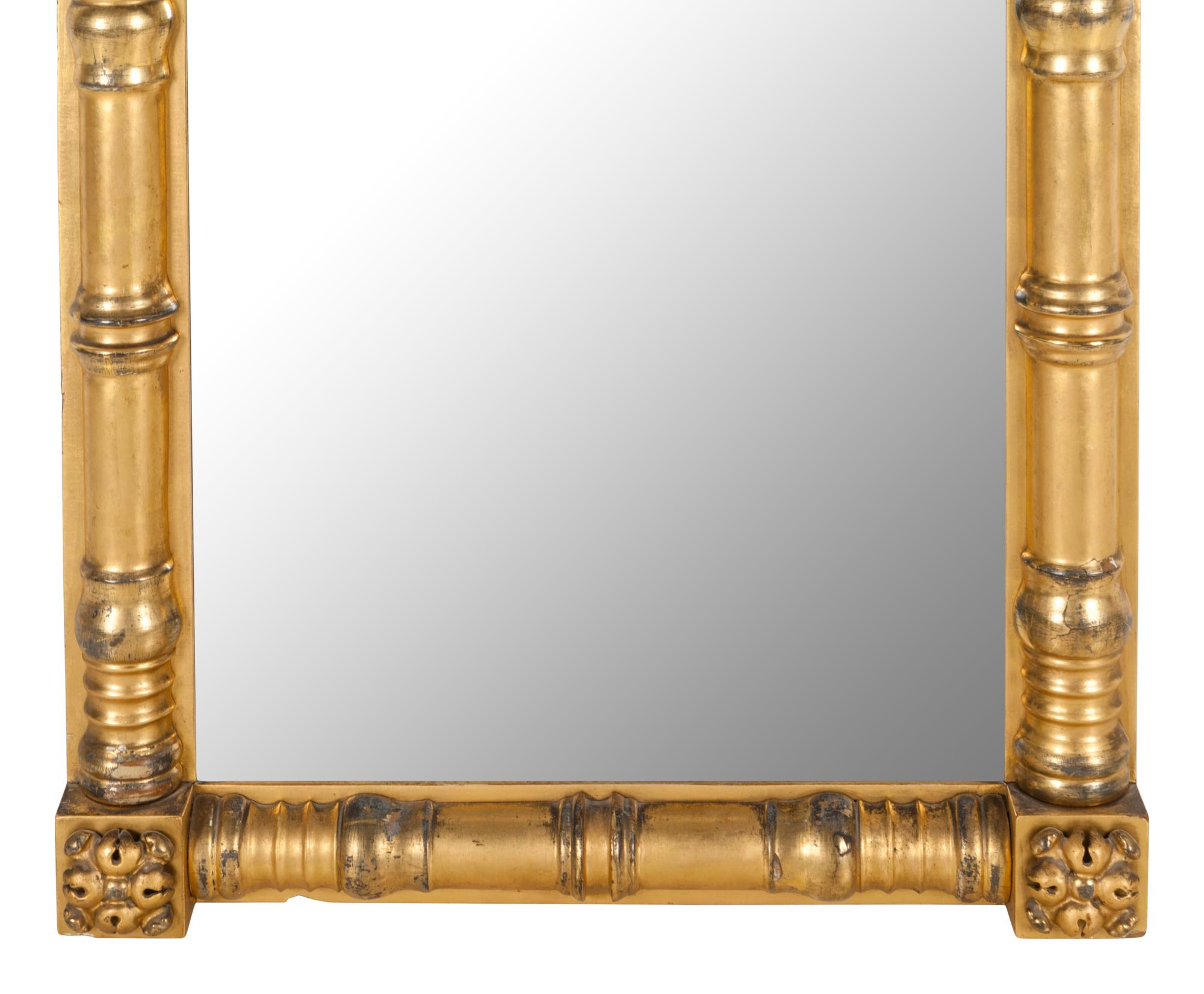 A Federal Style Giltwood Trumeau Mirror