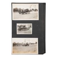 [EARLY PHOTOGRAPHY] --[AUTOMOBILES]. A group of photographs of early automobiles, mechanics and auto shops, including racing action shots, comprising: