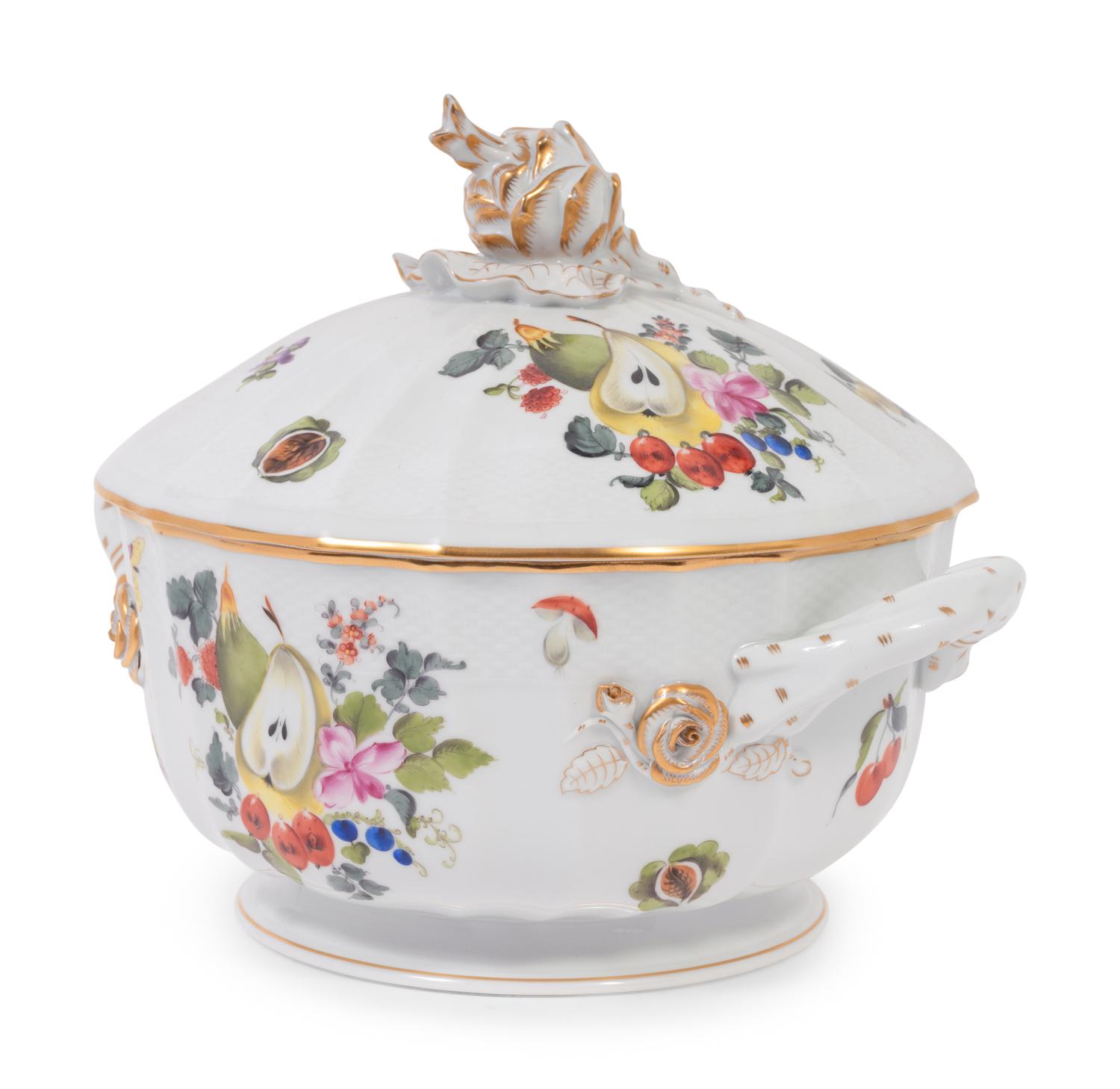 A Herend Market Garden Porcelain Tureen and Cover