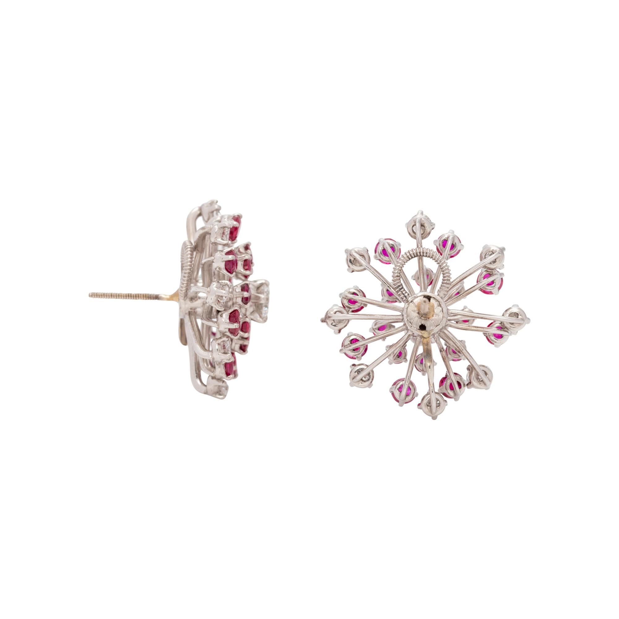 DIAMOND AND RUBY EARRINGS