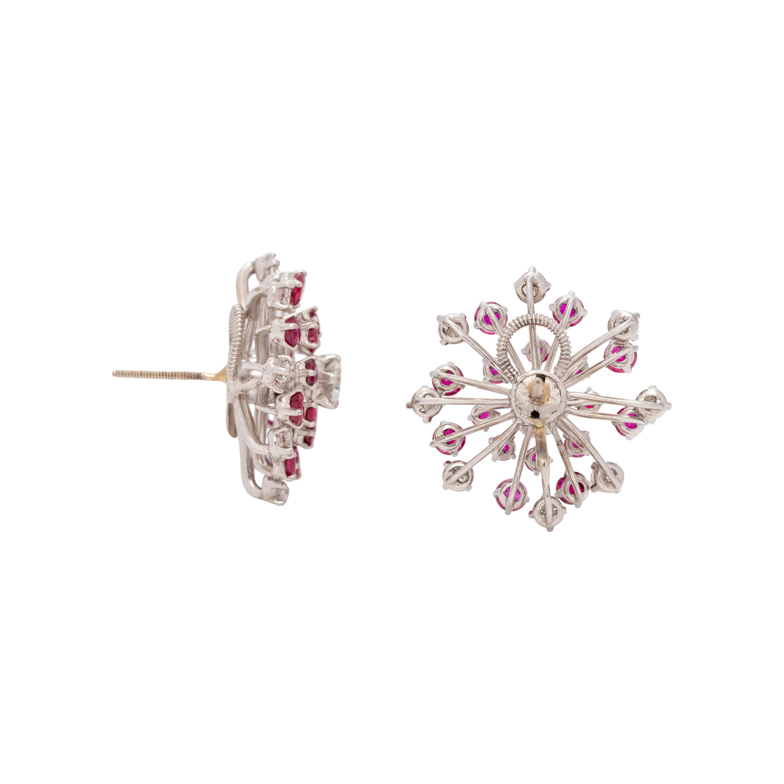 DIAMOND AND RUBY EARRINGS
