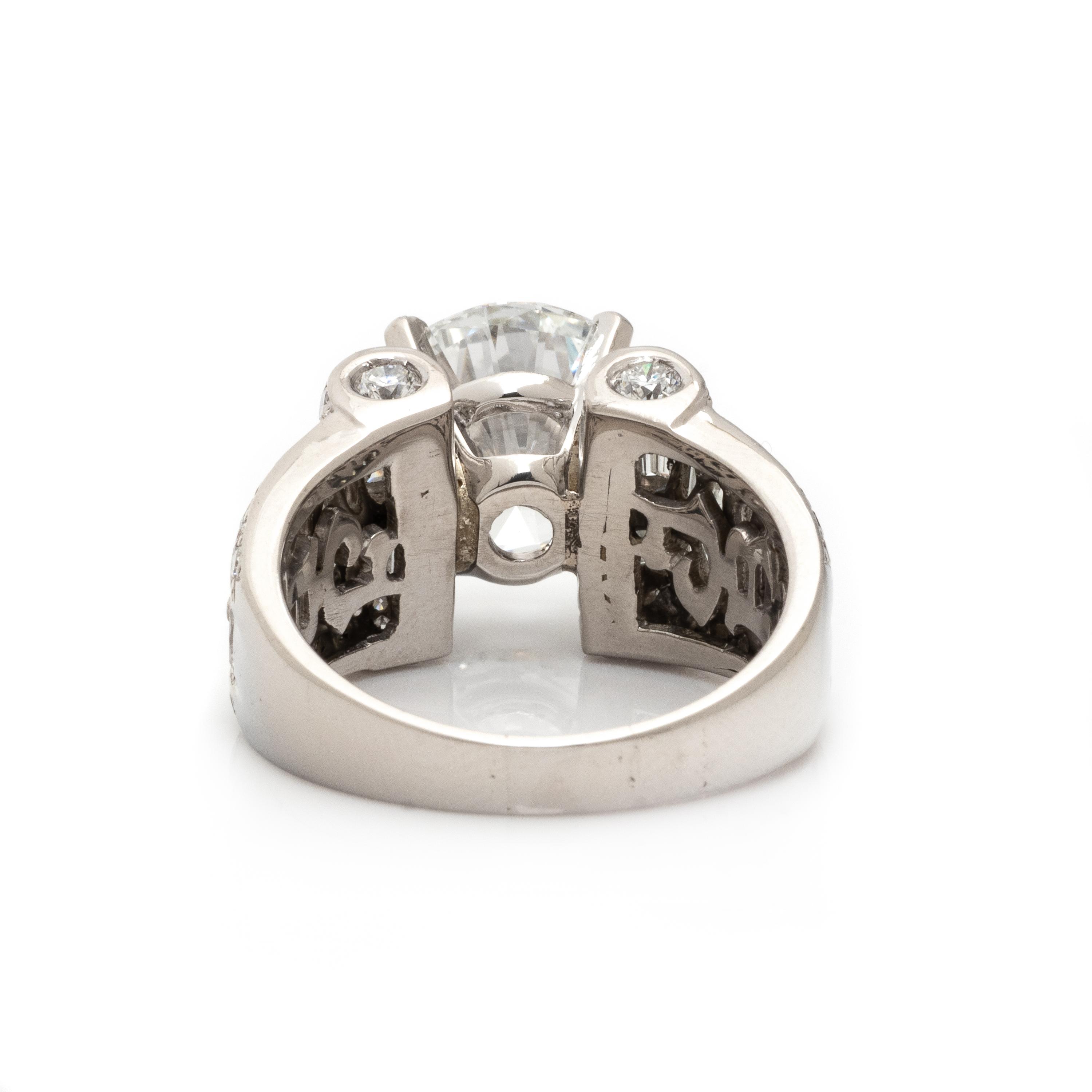 JB STAR, DIAMOND AND PLATINUM RING