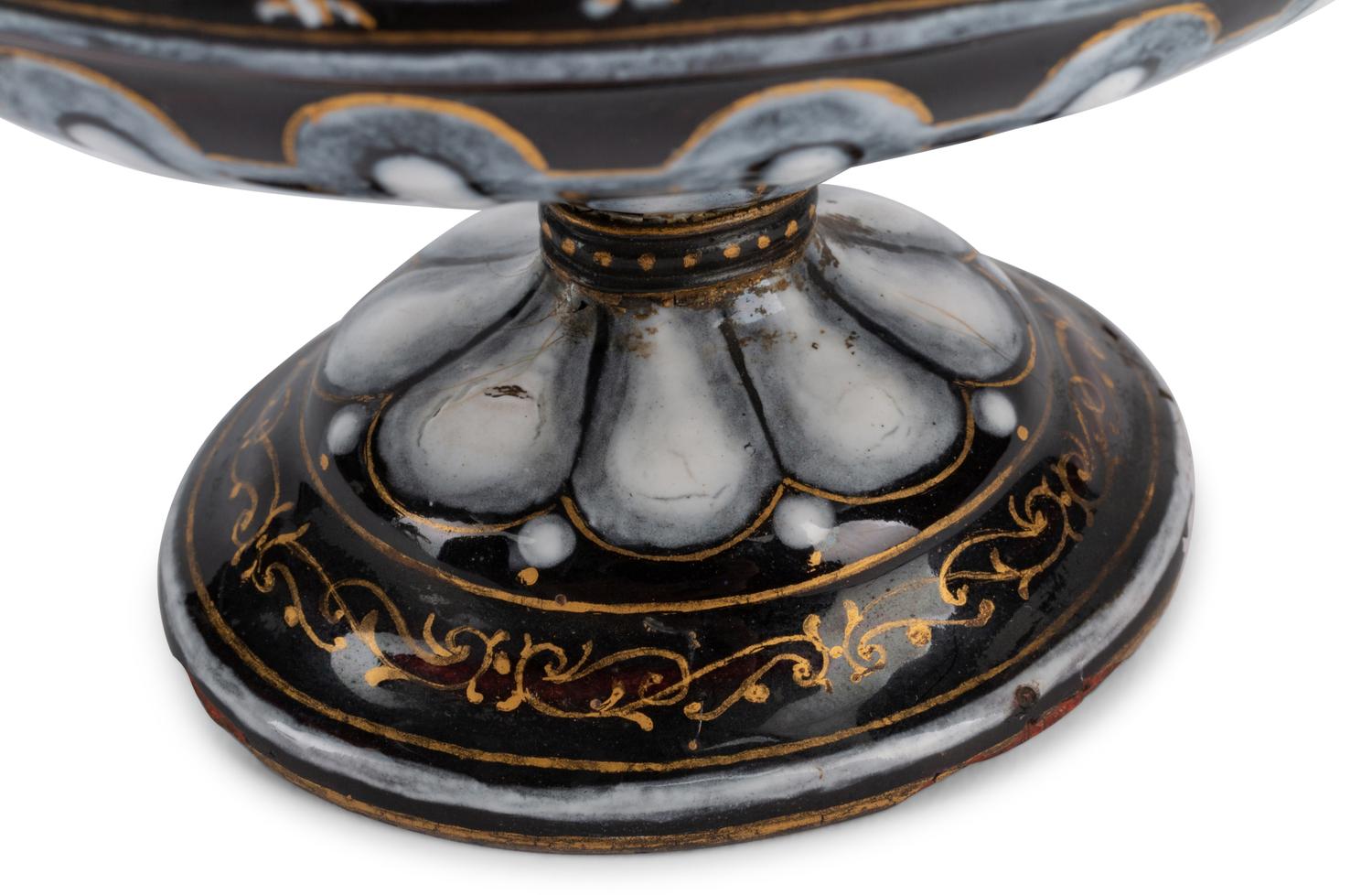 A Continental Enameled Copper Cup