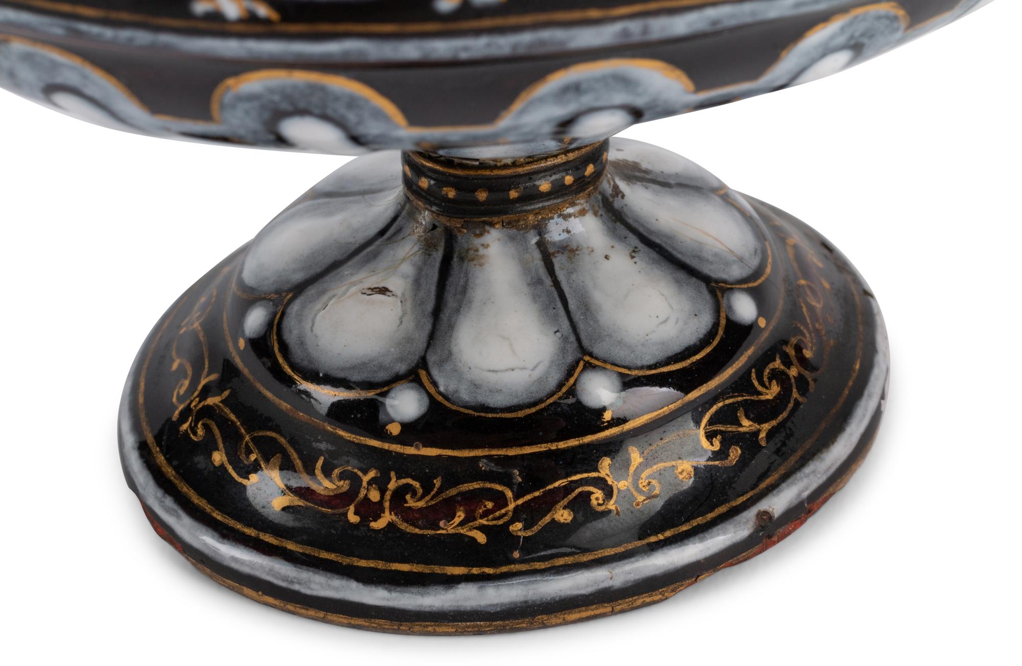 A Continental Enameled Copper Cup