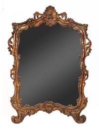 A Louis XV Style Carved Giltwood Mirror — LATE 18TH/EARLY 19TH CENTURY