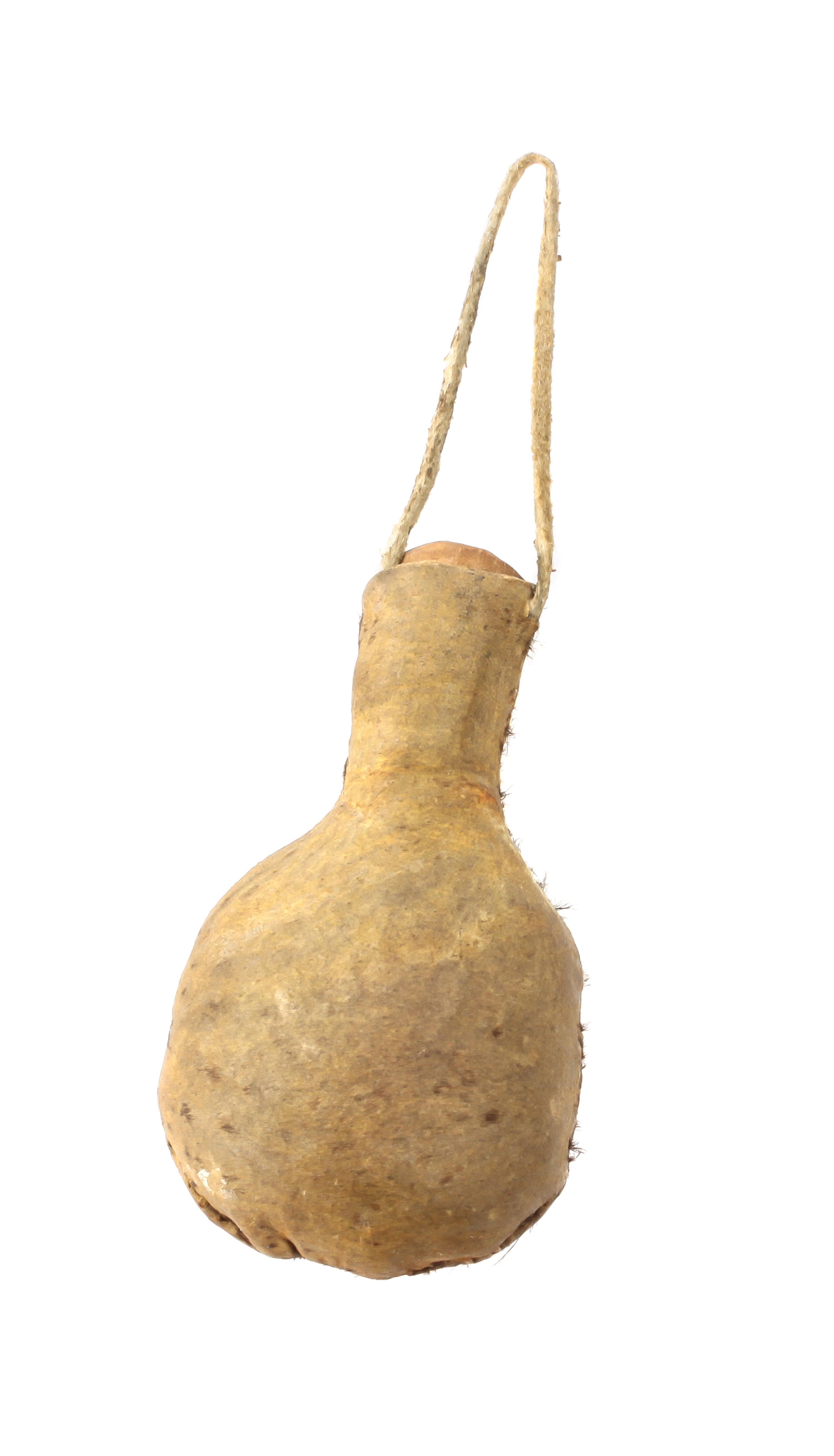 A Southwestern Hide Tobacco Canteen. Length 3 x width 1 3/4 inches.