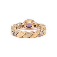 Set of Three Multigem and Bicolor Gold Rings
