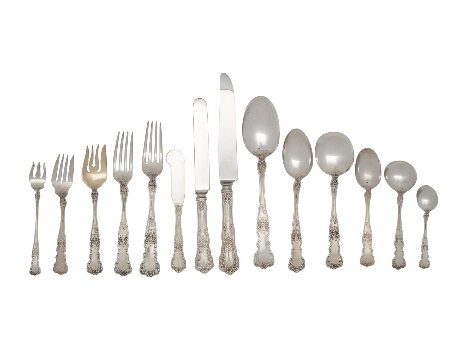 An American Silver Flatware Service