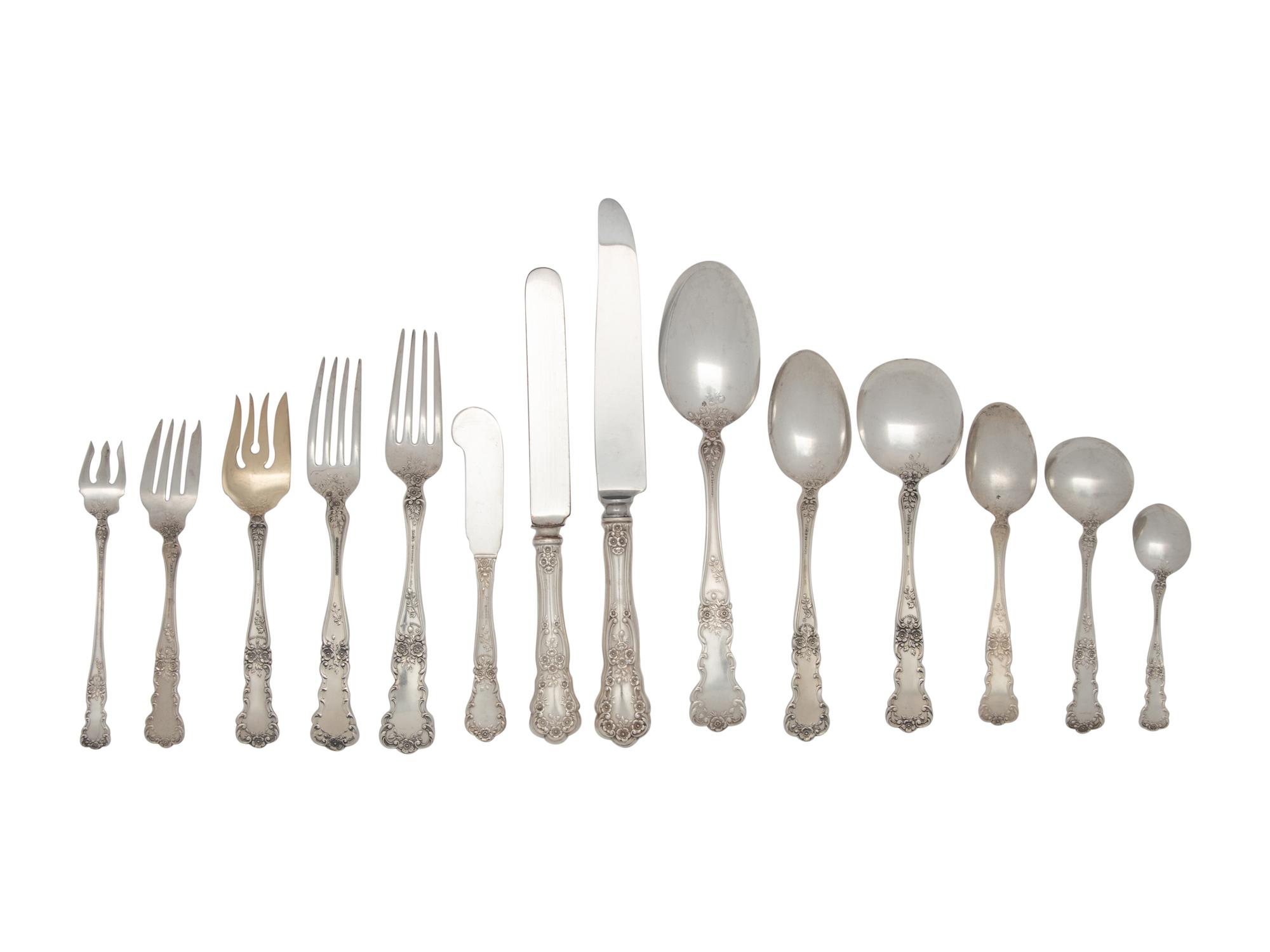 An American Silver Flatware Service