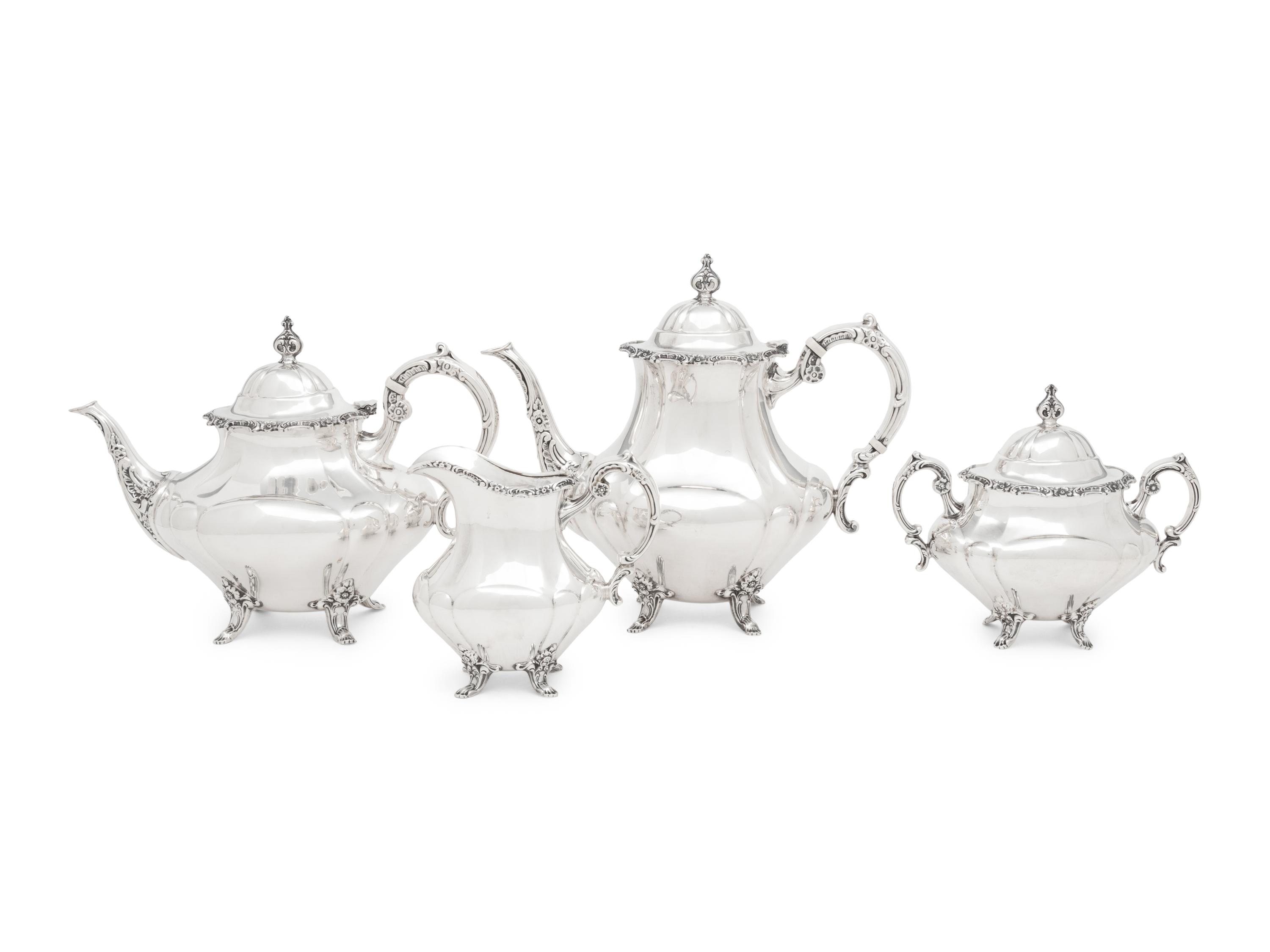 An American Silver Four-Piece Tea and Coffee Service