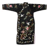 Four Chinese Black Ground Silk Lady's Cheongsams, Qipao