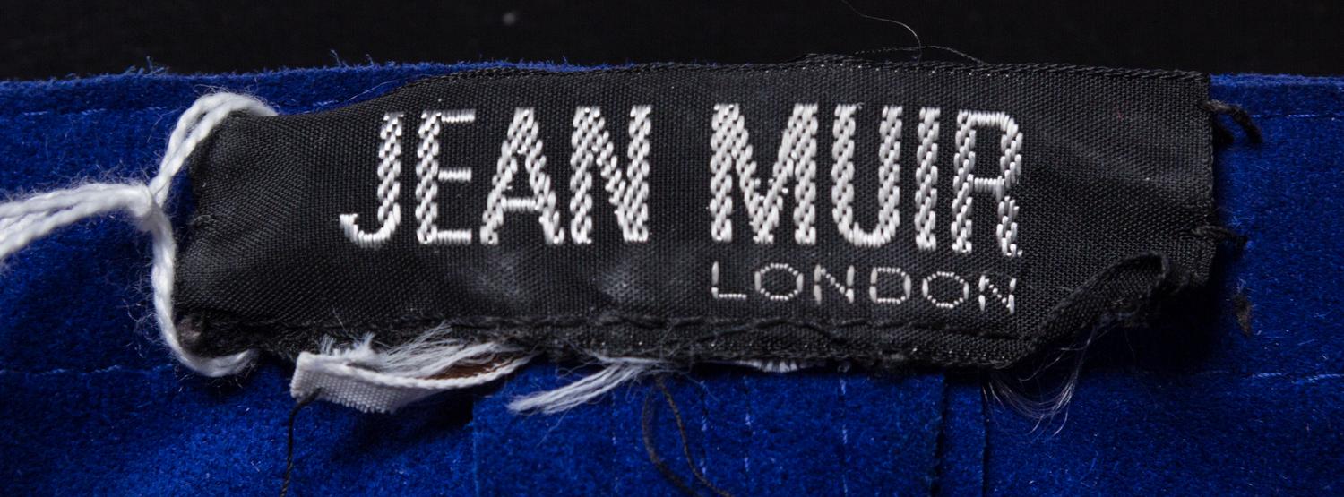 A Jean Muir Royal Blue Suede Coat,