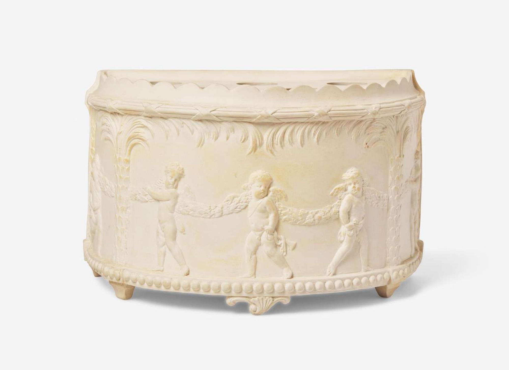 A Wedgwood & Bentley White Stoneware Bough Pot, UK, 1770s
