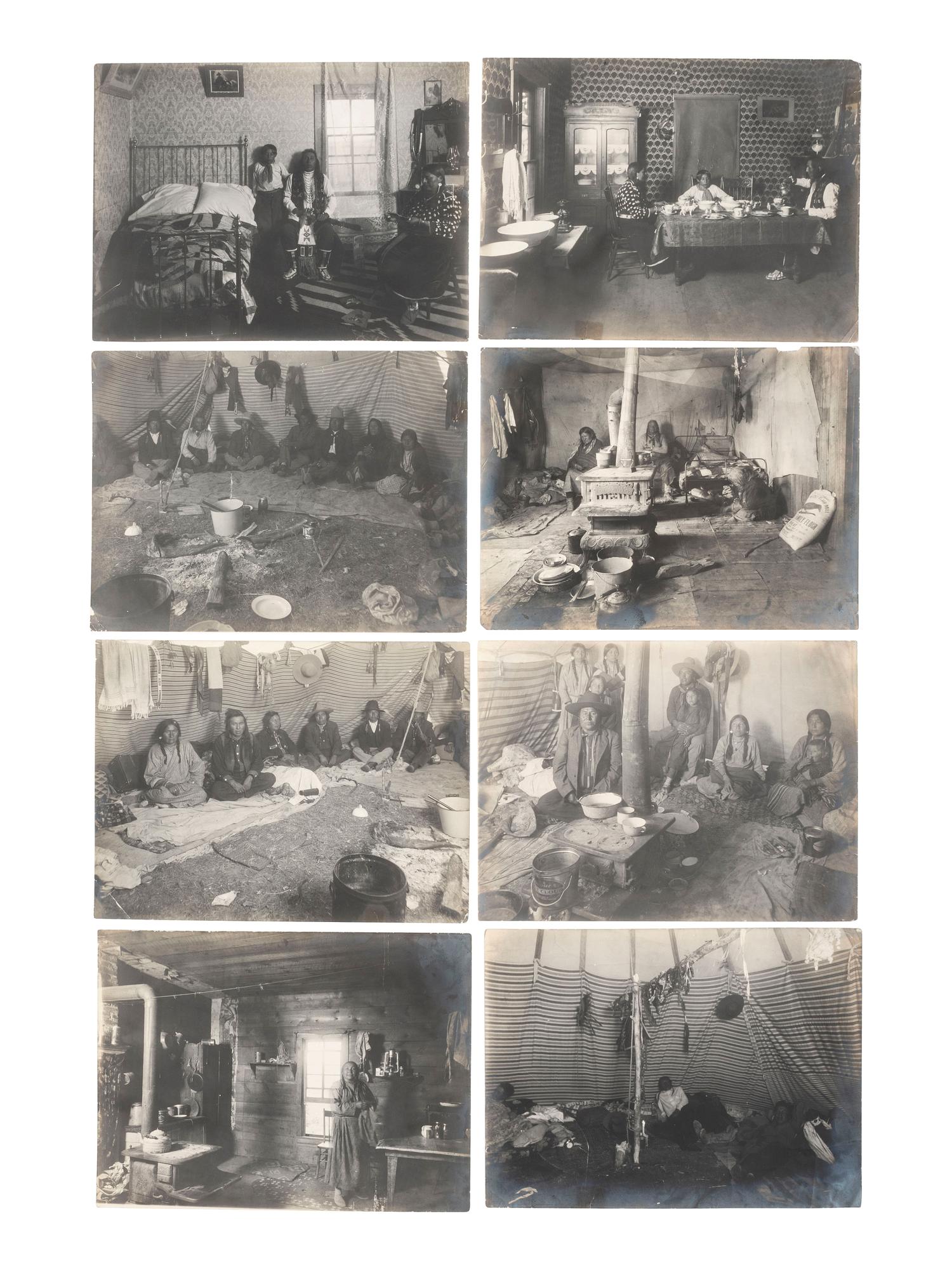 [NATIVE AMERICANS]. [THROSSEL, Richard (1882-1933), photographer]. A collection of 75 silver gelatin photographs documenting Crow Indians. Provenance : Estate of Joseph Henry Sharp.