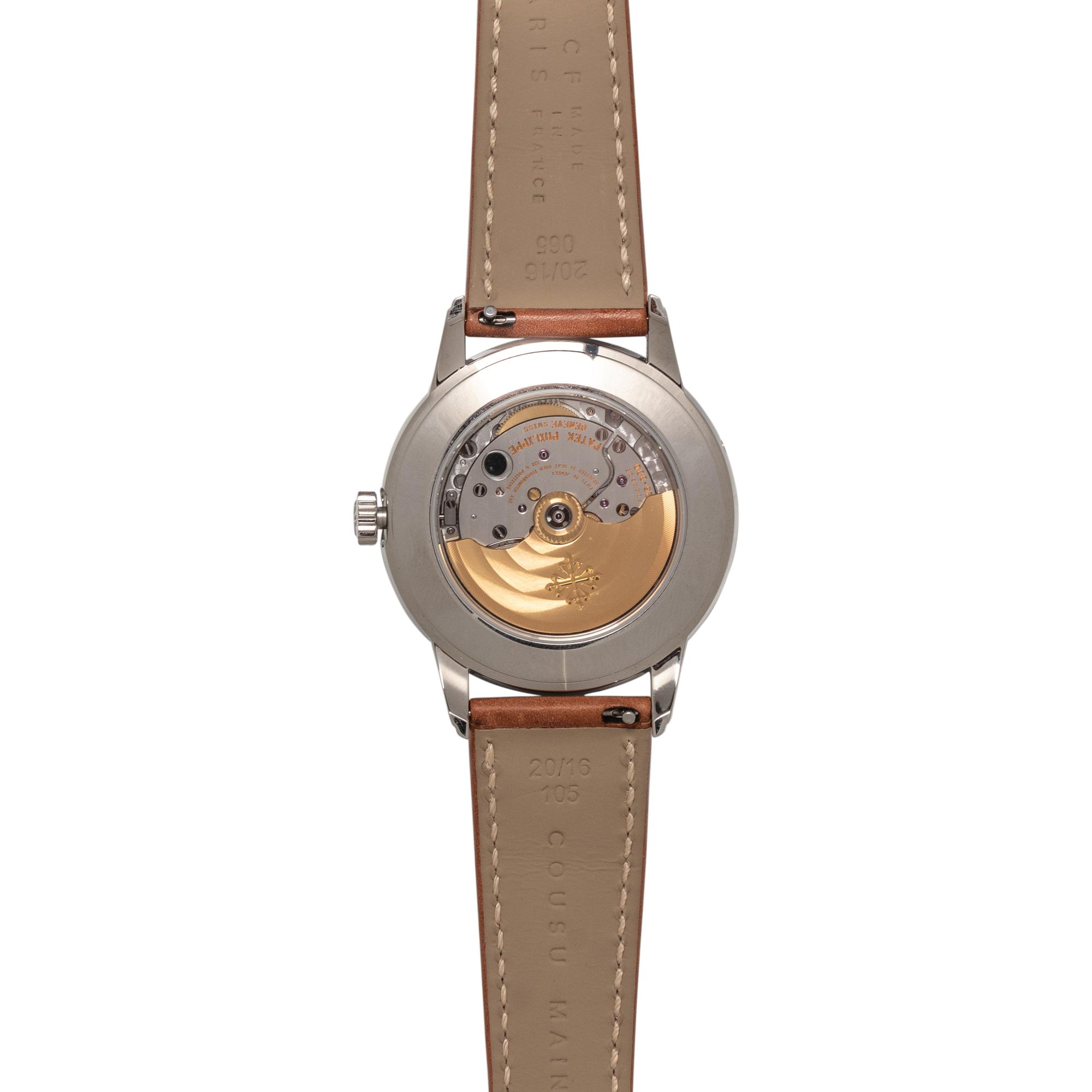 PATEK PHILIPPE, REF. 5212A STAINLESS STEEL 'CALATRAVA' WEEKLY CALENDAR WATCH