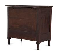 A Federal Stained Mahogany Diminutive Bow-Front Chest of Drawers