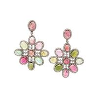 TOURMALINE AND DIAMOND EARRINGS