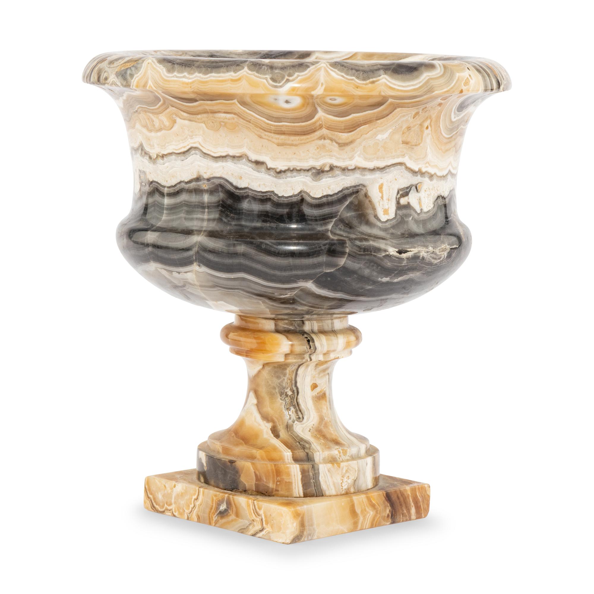 A Carved Onyx Jardinere