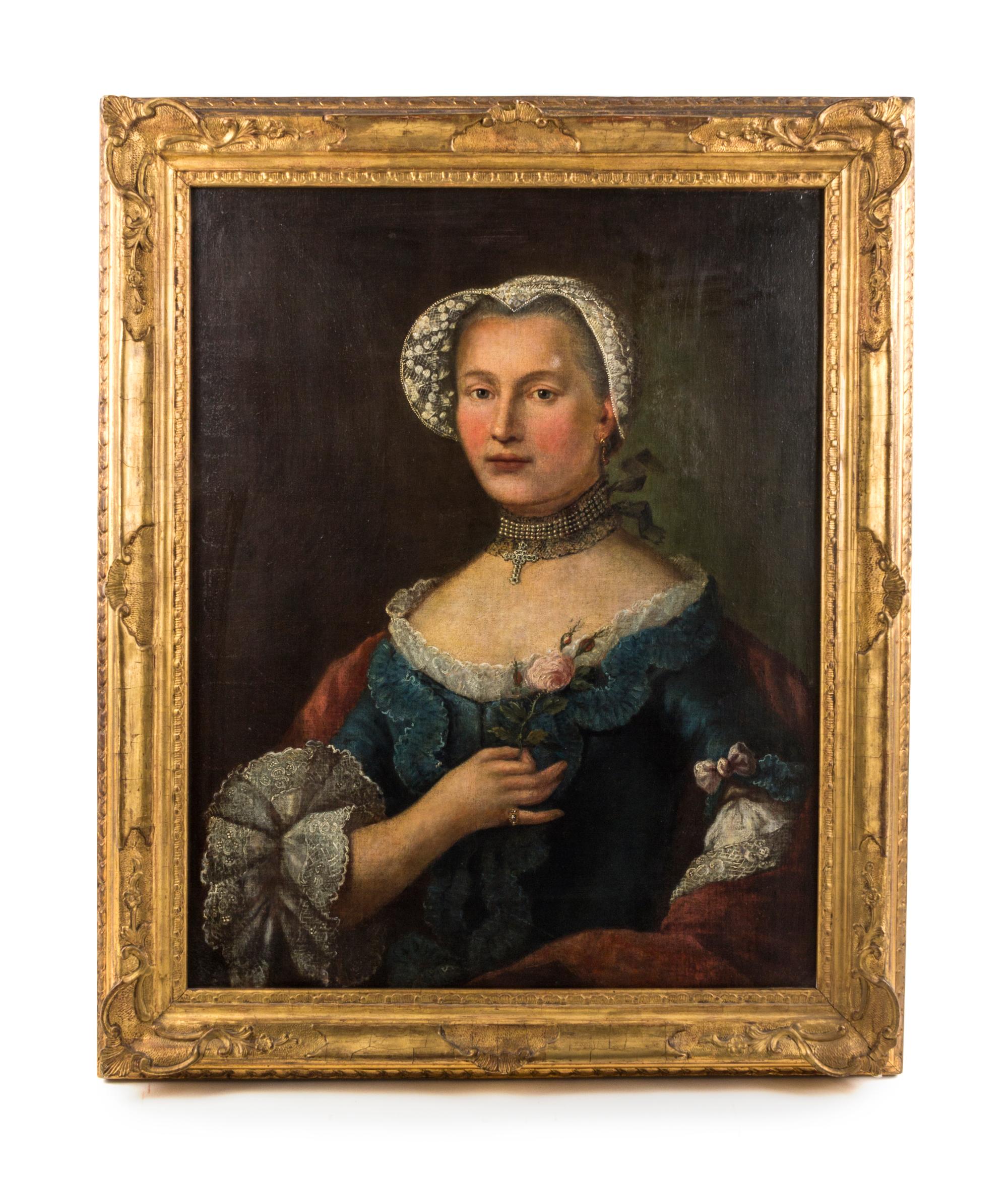 Continental School, (18th/19th Century), Portrait of a Lady in Bonnet