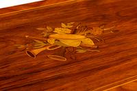 A Swiss Marquetry ‘Bells in Sight’ Cylinder Music Box on Stand