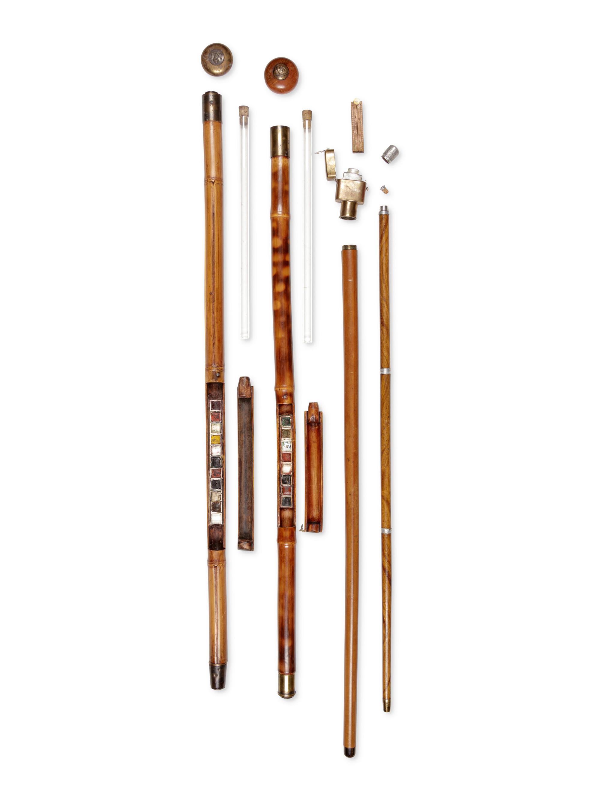 Four Artist's System Walking Sticks