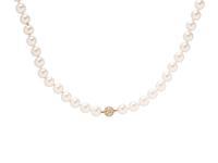 CULTURED PEARL AND DIAMOND NECKLACE