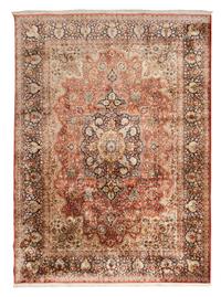 An Indo-Kashan Silk and Wool Rug