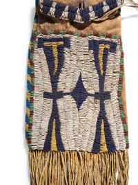 Ute Beaded Buffalo Hide Pouch