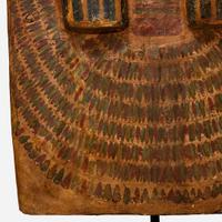 An Ancient Egyptian wooden sarcophagus front Late Period, circa 664-332 B.C.