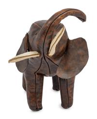 A Leather Elephant Foot Stool Attributed to Omersa and Co.