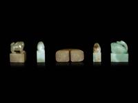 Five Chinese Jade and Jadeite Seals