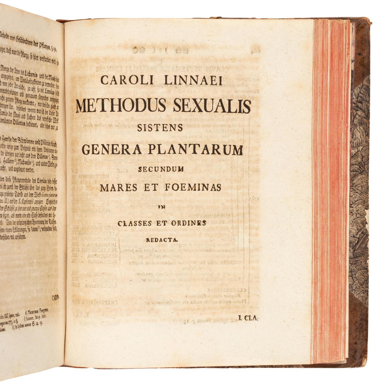 ERNSTING, Arthur Conrad (1709-1768). Historische und physikalische Beschreibung der Geschlechter der Pflanzen. Welcher Hrn. Linnaeus systematisches Verzeichnis von den Geschlechtern der Pflanzen beigefüget worden . Lemgo (North Rhine-Westphalia): gedruckt mit Meyerschen Schriften, 1762.