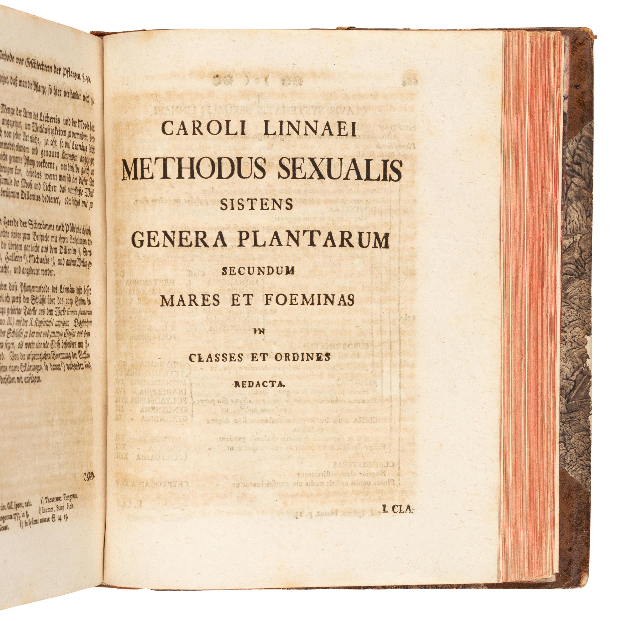 ERNSTING, Arthur Conrad (1709-1768). Historische und physikalische Beschreibung der Geschlechter der Pflanzen. Welcher Hrn. Linnaeus systematisches Verzeichnis von den Geschlechtern der Pflanzen beigefüget worden . Lemgo (North Rhine-Westphalia): gedruckt mit Meyerschen Schriften, 1762.