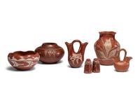 Santa Clara Redware Painted Pottery