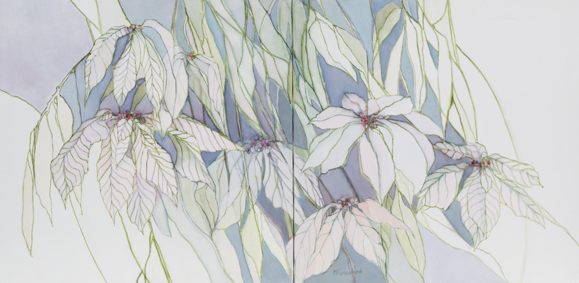 M. Crawford, (20th Century), Pair of Floral Still Lifes