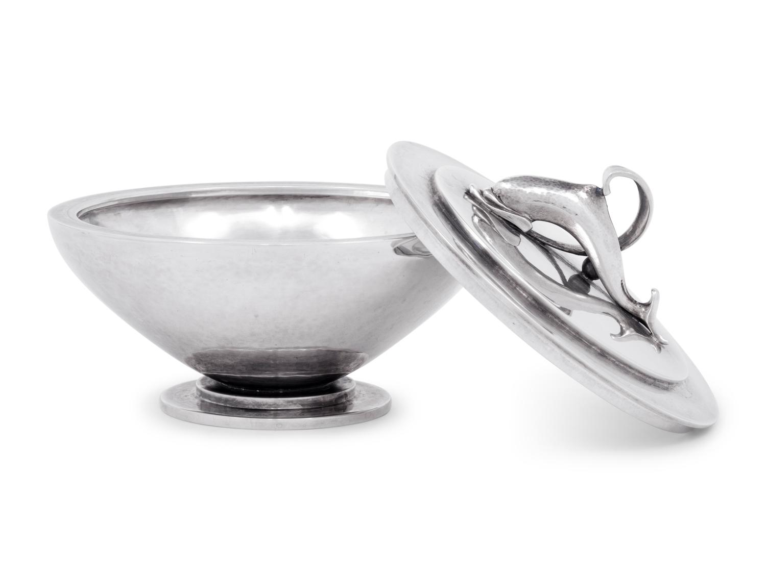 A Harald Nielsen for Georg Jensen Silver Covered Bowl