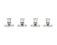 A Set of Four Gundorph Albertus Designed Georg Jensen Silver Cactus Pattern Candlesticks