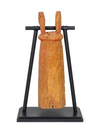 A Thai Red-Washed Weathered Teak Large Temple Bell — EARLY 20TH CENTURY