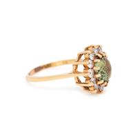 SPHENE AND DIAMOND RING