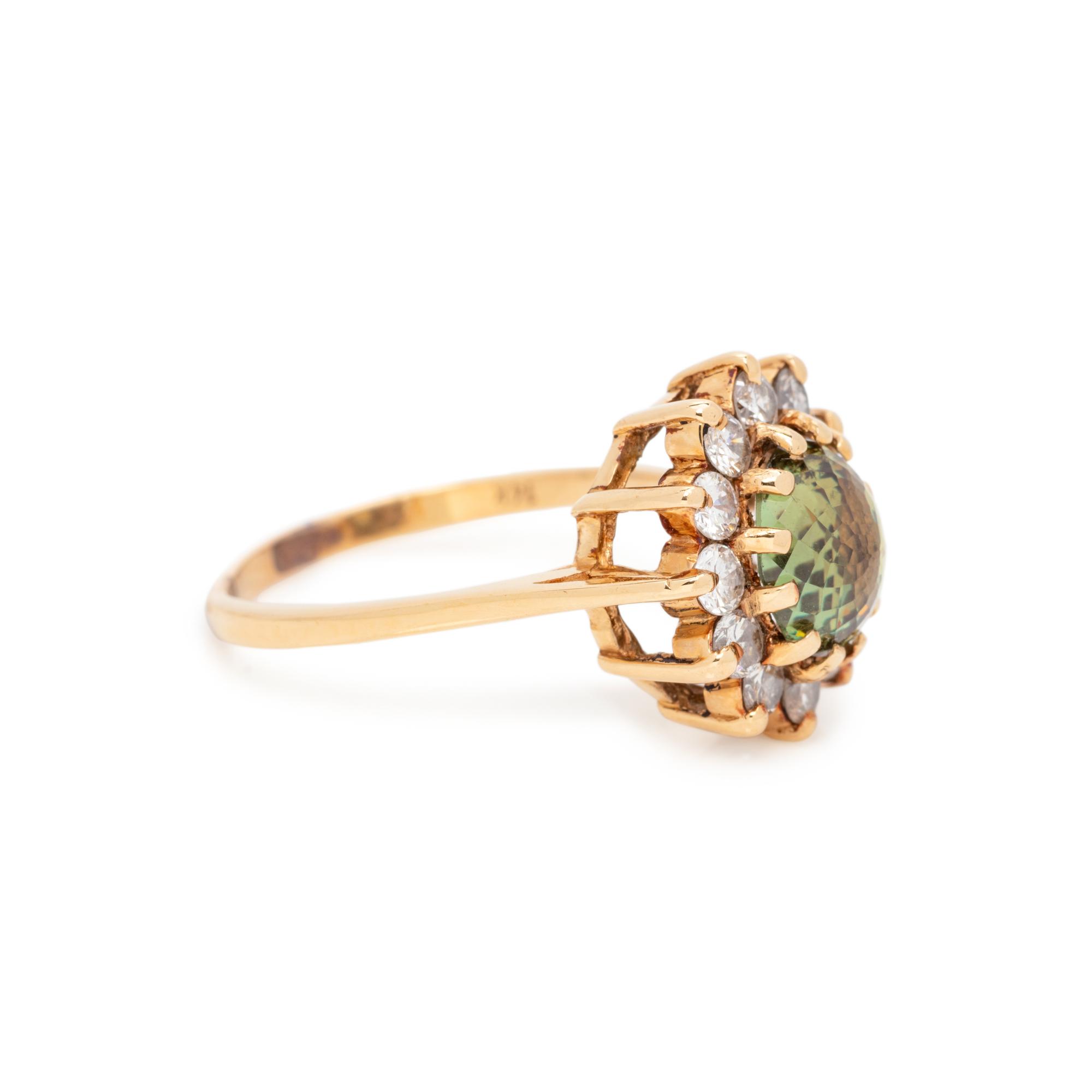 SPHENE AND DIAMOND RING