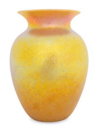 A Large Vetri Murano Glass Vase and a Lundberg Studios Glass Vase