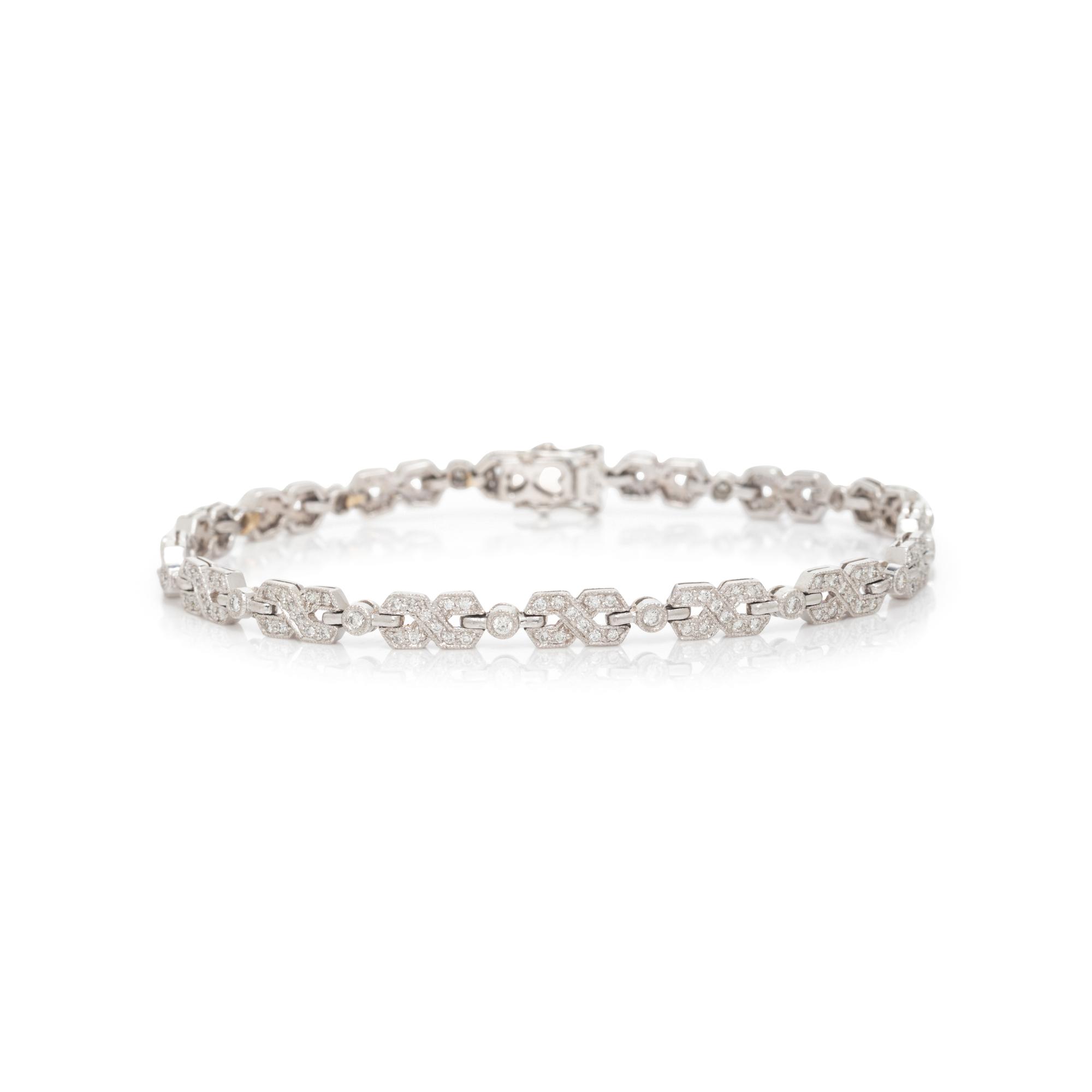 PLATINUM AND DIAMOND BRACELET