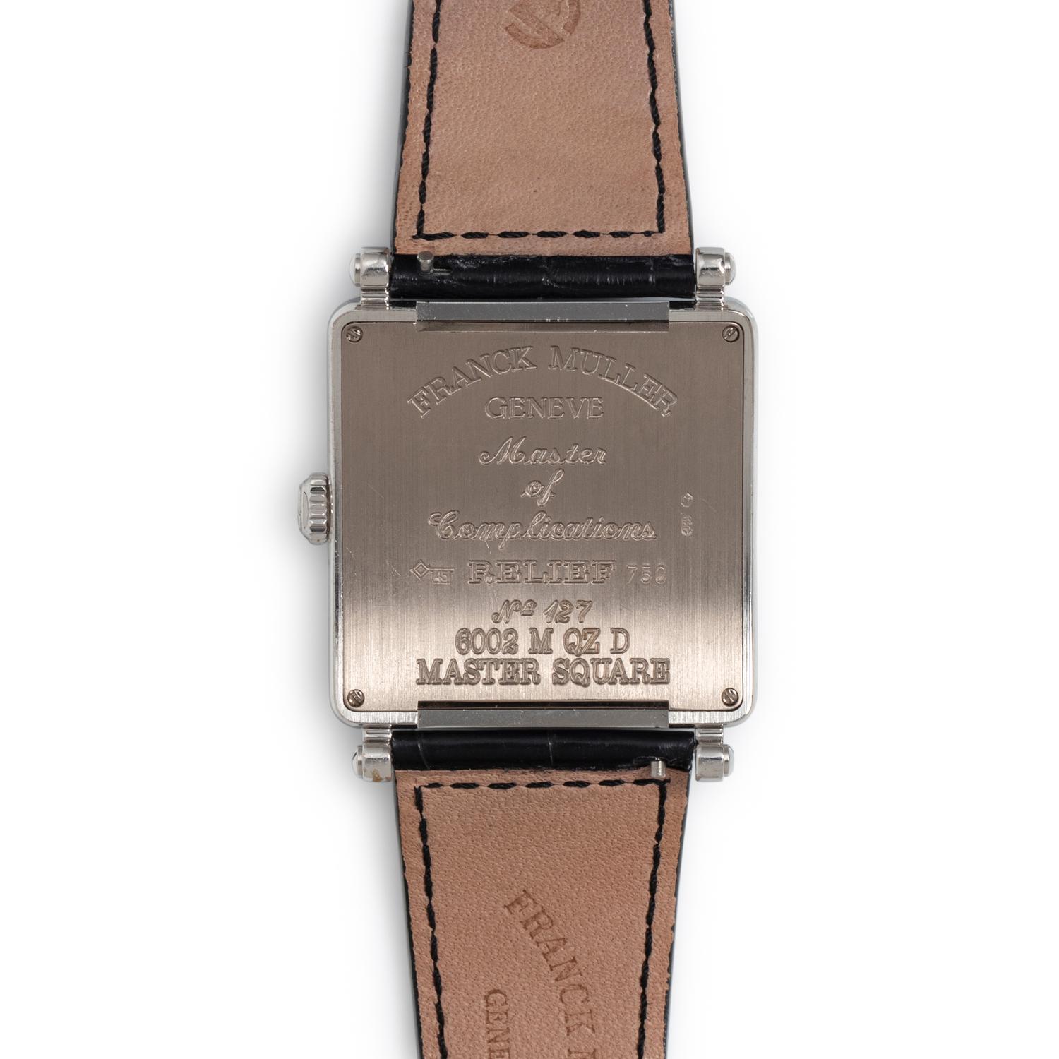 FRANCK MULLER, REF. 6002 18K WHITE GOLD 'MASTER SQUARE' WATCH