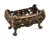 A Continental Bronzed Iron Jardinière