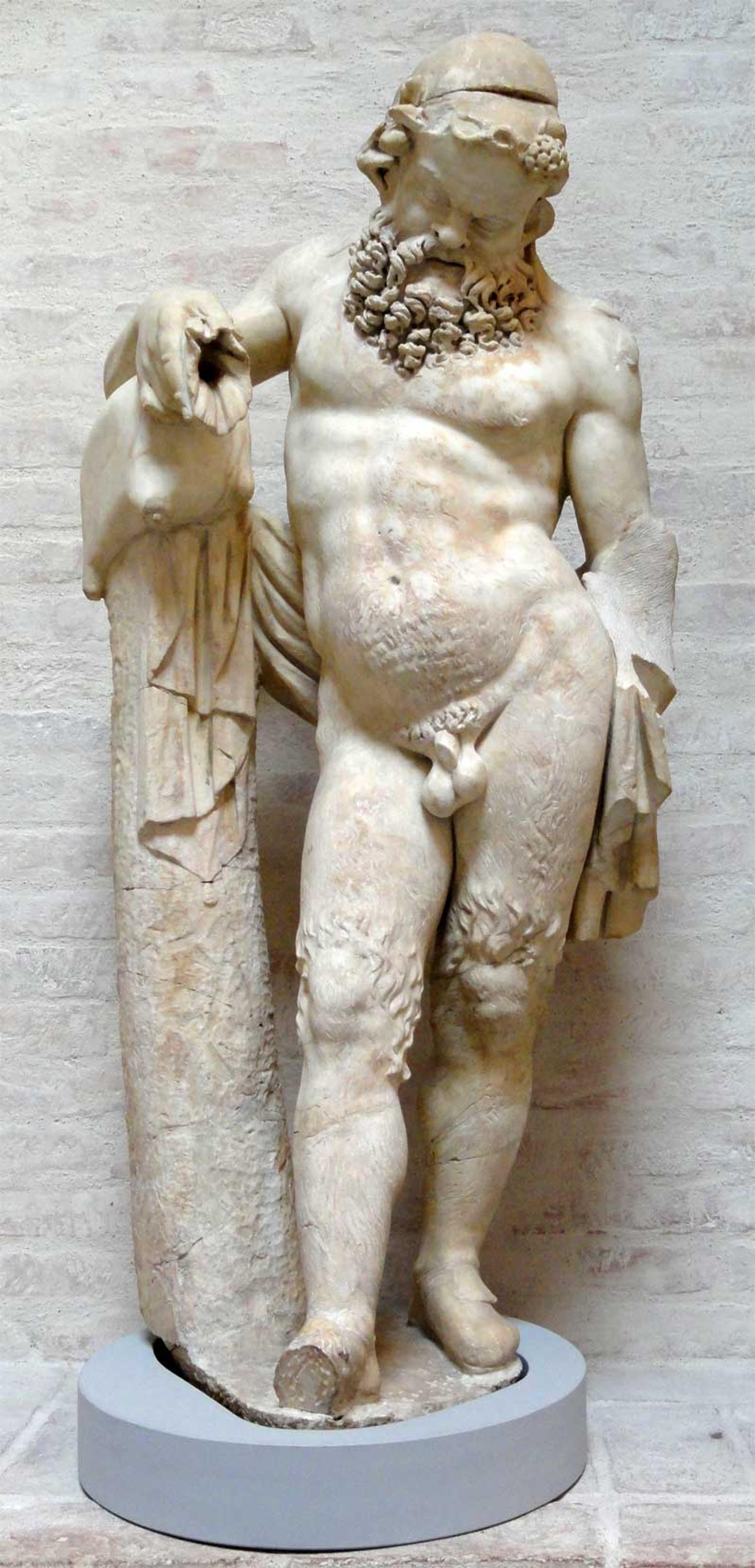 A Roman Marble Wineskin Fragment