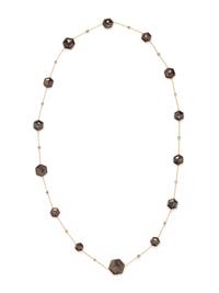 YELLOW GOLD, GREY SAPPHIRE AND DIAMOND NECKLACE