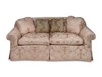 A Pair of Contemporary Damask Upholstered Settees
