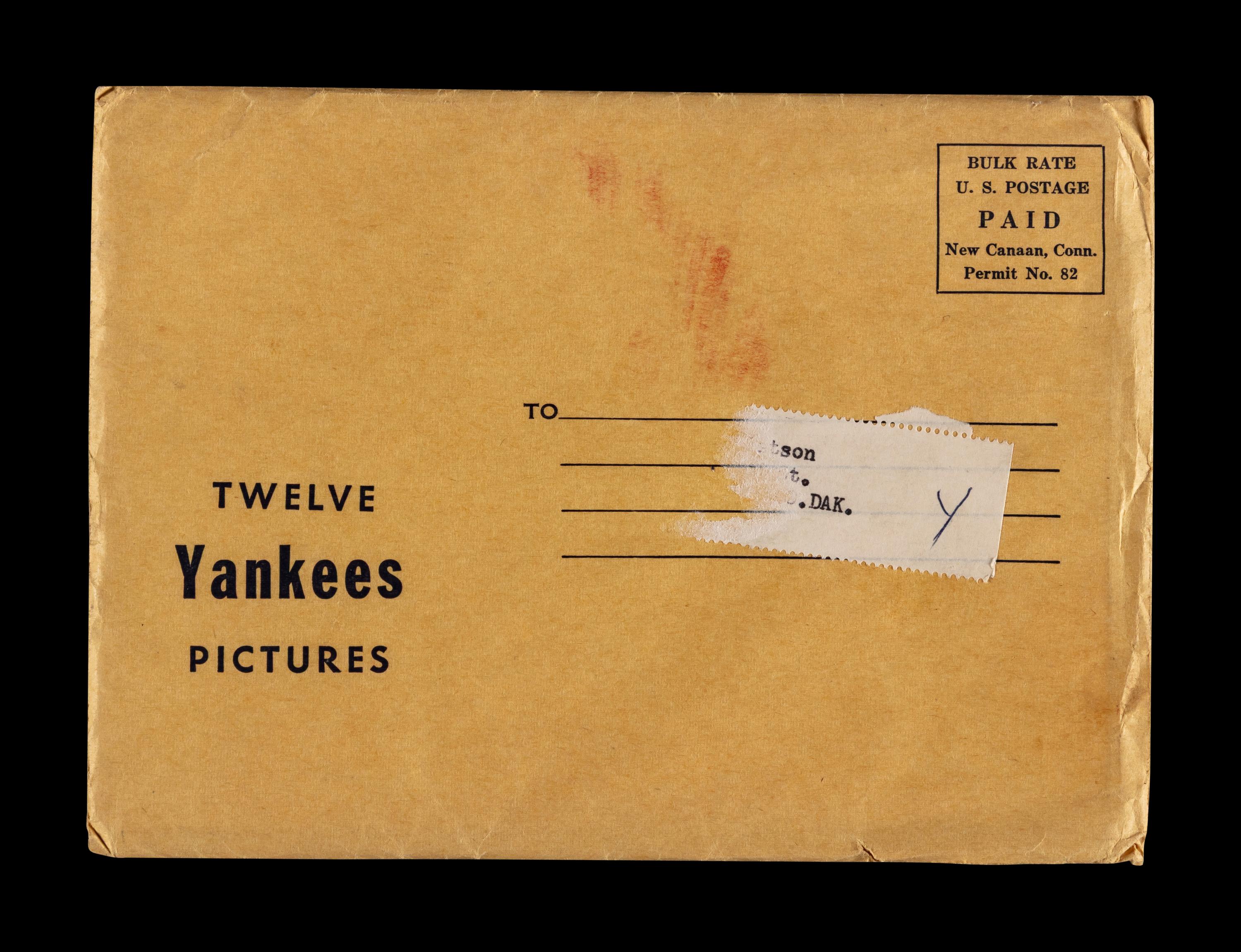 An Original 1963 Jay Publishing New York Yankees Team Photo Set (12) with Original Envelope