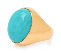 YELLOW GOLD AND TURQUOISE RING